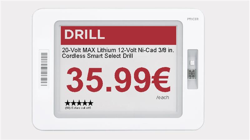 Pricer Smart HD110 Red Elektronik Raf Etiketi